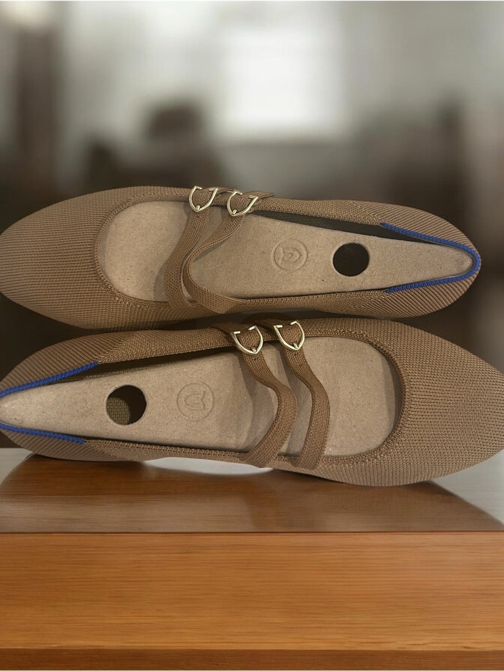 Rothy’s Classic Brown Mary Jane Flats with Double Straps - Picture 2 of 3